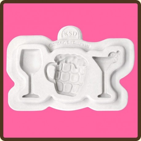 MOLDE 3 BEBIDAS FIESTA COCTELES