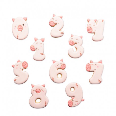 SET 10 CORTADORES NUMEROS PIG