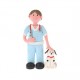 FIGURA VETERINARIA CON PERRO CLAY