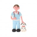 FIGURA VETERINARIA CON PERRO CLAY