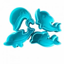 SET 4 CORTADORES DELFINES CON EXPULSOR