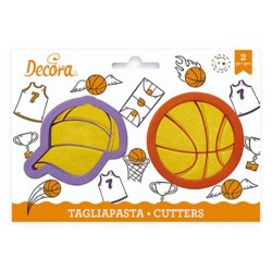 SET 2 CORETADORES CON MARCADOR BALON DE BALONCESTO Y GORRA DC