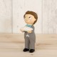 FIGURA NIÑO BODA CON COJIN DE ANILLOS