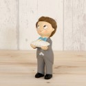 FIGURA NIÑO BODA CON COJIN DE ANILLOS