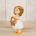 FIGURA NIÑA BODA CON CESTA DE PETALOS DE FLORES