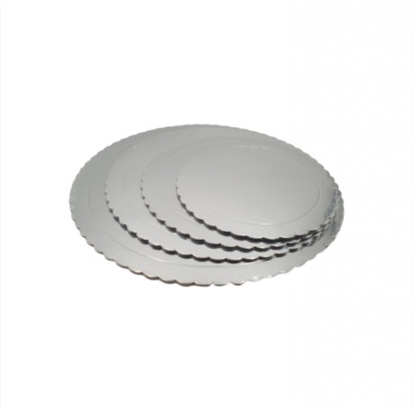 DISCO EXTRA FUERTE PLATA 25 CM ONDAS