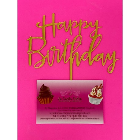 TOPPER HAPPY BIRTHDAY FUN ORO