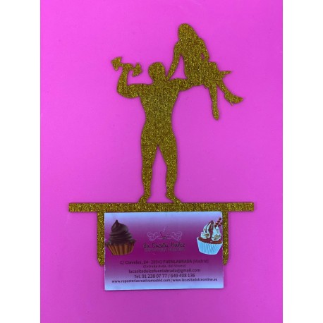 TOPPER NOVIOS MANCUERNA ORO BRILLANTE