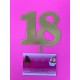 TOPPER NUMERO 18 ORO ESPEJO