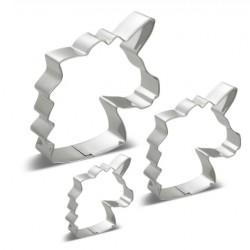 SET 3 CORTADORES UNICORNIO