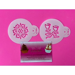 SET 2 STENCIL CELEBRATE