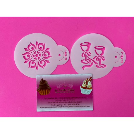 SET 2 STENCIL CELEBRATE