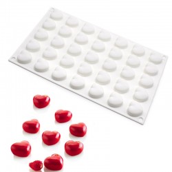 MOLDE SILICONA PROFESIONAL 35 CORAZONES PEQ