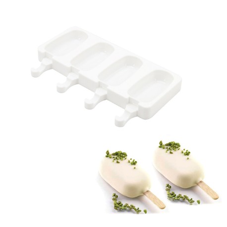 MOLDE SILICONA PROFESIONAL 4 POLOS HELADOS
