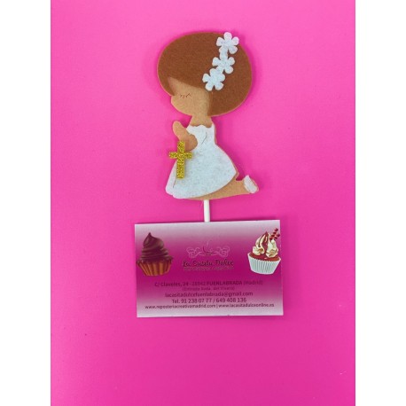 TOPPER FIELTRO NIÑA COMUNION