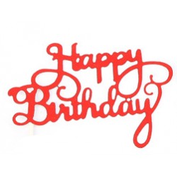 TOPPER HAPPY BIRTHDAY ROJO CARTON