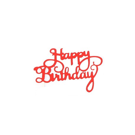 TOPPER HAPPY BIRTHDAY ROJO CARTON
