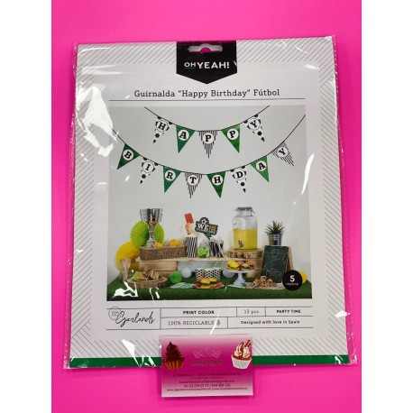 GUIRNALDA HAPPY BIRTHDAY BANDERINES FUTBOL 5M