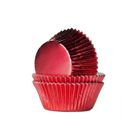 48 MINI CAPSULAS ROJO METALIZADO LCD