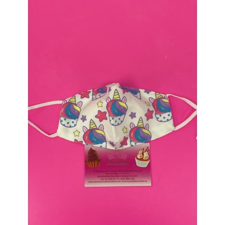 MASCARILLA TELA CUPCAKES UNICORNIOS