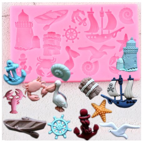 MOLDE SILICONA 14 PUERTO MARINO