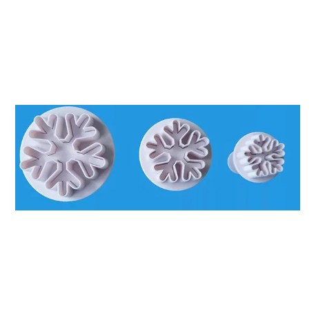 SET 3 CORTADORES COPOS DE NIEVE CARTOON