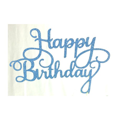 TOPPER HAPPY BIRTHDAY AZUL CARTON