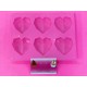 MOLDE 6 CORAZONES POLIGONALES