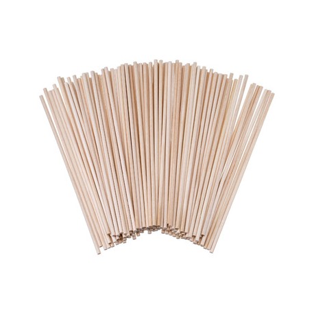 PACK 8 PALOS MADERA 6 MM X 30 CM