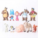 SET 10 FIGURAS PVC MASHA Y EL OSO