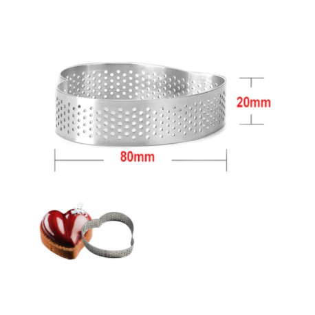 MOLDE ARO MICROPERFORADO CORAZON 8 CM