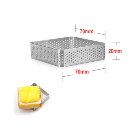 ARO PERFORADO CUADRADO 7 CM