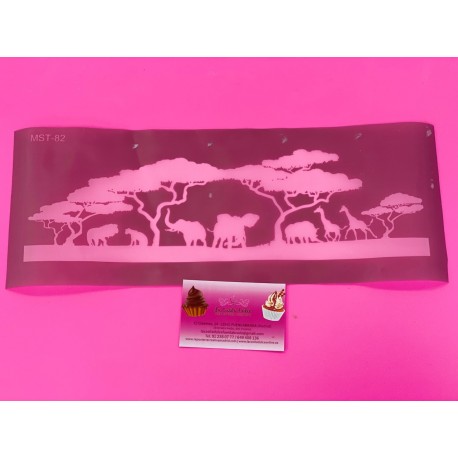 STENCIL DE TELA ANIMALES DE LA SAVANNAH