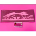 STENCIL DE TELA ANIMALES DE LA SAVANNAH