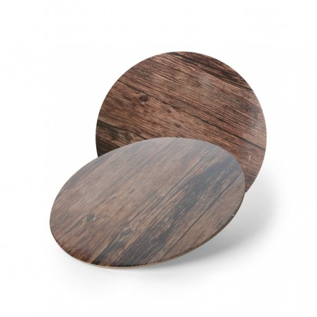 DISCO EXTRA FUERTE MADERA OSCURA 35 CM