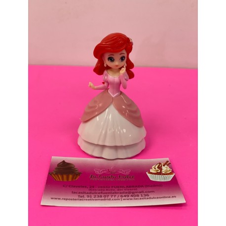 FIGURA ARIEL VESTIDO ROSA BALL PEQ