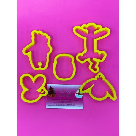 SET 5 CORTADORES WINNIE THE POOH