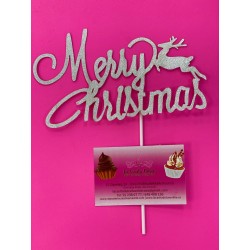 TOPPER MERRY CHRISTMAS PLATA CARTON
