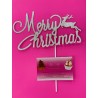 TOPPER MERRY CHRISTMAS PLATA CARTON