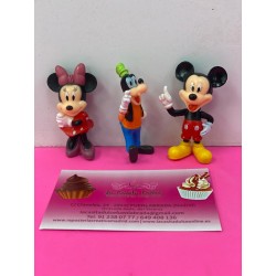 SET 3 FIGURAS MICKEY MINNIE Y GOOFY PEQ