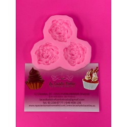  MOLDE 3 ROSAS SALVAJES