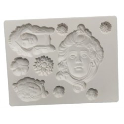 MOLDE DIOSA Y FLORES 1