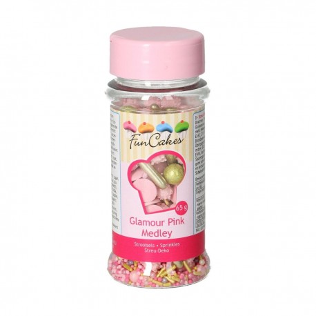MIX SPRINKLES MEDLEY GLAMOUR PINK FUNCAKES 65 GR