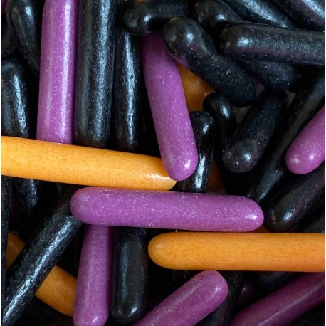 SPRINKLES SUGAR RODS MACARONI PALITOS MIX HALLOWEEN BOTE