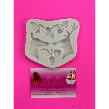 MOLDE SILICONA CIERVOS INVIERNO