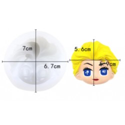 MOLDE SILICONA CABEZA ELSA FROZEN 3D