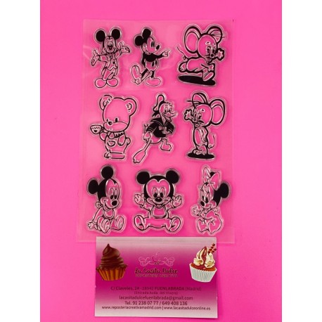 SET SELLOS SILICONA PERSONAJES INFANTILES
