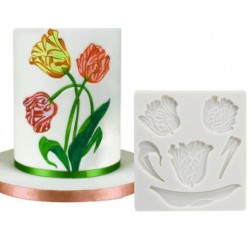 MOLDE SILICONA TULIPANES 2D