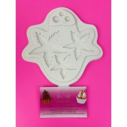 MOLDE SILICONA CALIX HOJAS DE ROSA