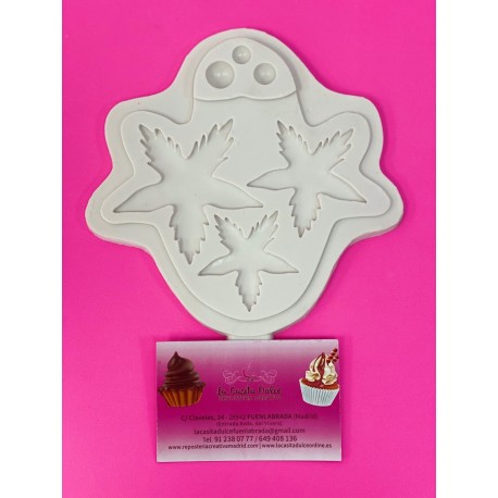 MOLDE SILICONA CALIX HOJAS DE ROSA